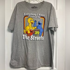 Sesame Street T Shirt  XL Everything I Know I Learned On The Streets